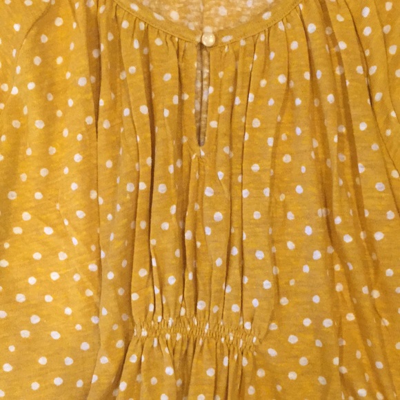 Old Navy Maternity Tunic Top Yellow Polka Dot L - Picture 2 of 3